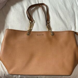 Brown leather tote work bag Michael Kors